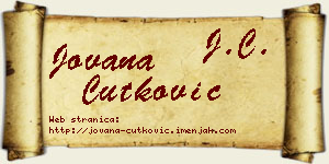 Jovana Ćutković vizit kartica